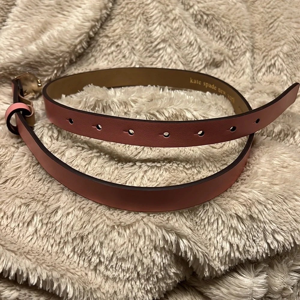 KATE SPADE ♠️ Pink Sugar Spade Thin Belt - Picture 6 of 9